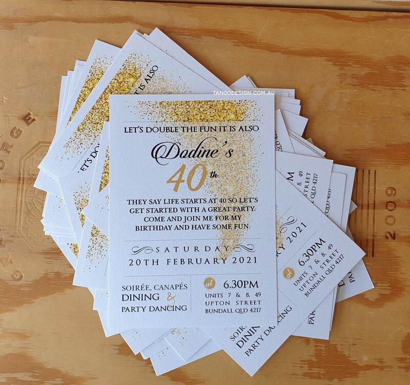 40th birthday party invitation gold coast
