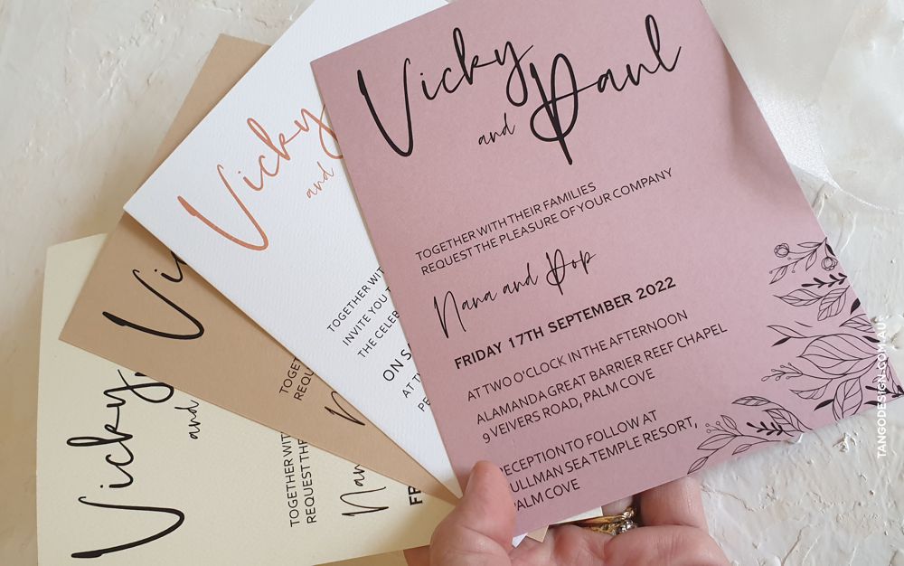 botanical wedding invitation. Terracotta, pink
 and sage green wedding themed. Boho invites.