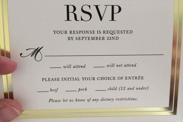 funny wedding rsvp reply response card