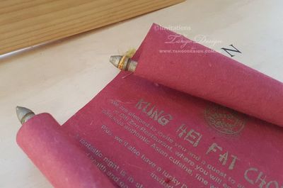 restaurant scroll invitation chinese year